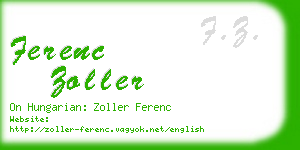ferenc zoller business card